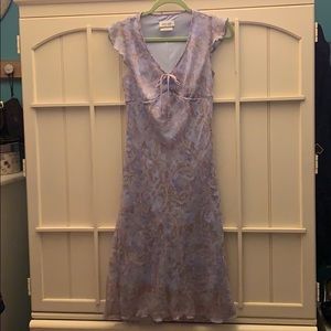 Blue and Brown Dress